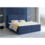 Blaue Betten mit Matratze aus Stoff mit Stauraum 180x200 