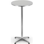 Silberne Runde Runde Tische 60 cm aus Edelstahl klappbar Breite 100-150cm, Höhe 100-150cm, Tiefe 50-100cm 