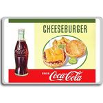 Coca Cola Kühlschrankmagnete mit Burger-Motiv 