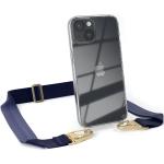 Mitternachtsblaue iPhone 14 Hüllen Art: Handyketten durchsichtig aus Silikon mit Band 
