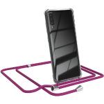 Pinke Samsung Galaxy A70 Hüllen Art: Handyketten aus Silikon mit Band 