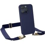 Mitternachtsblaue iPhone 15 Pro Hüllen Art: Handyketten aus Silikon mit Band 