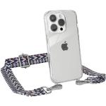 Silberne Boho iPhone 15 Pro Hüllen Art: Handyketten durchsichtig 