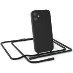 Reduzierte Schwarze iPhone 12 Hüllen Art: Handyketten aus Silikon mit Band mini 