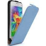Hellblaue Samsung Galaxy S5 Mini Cases Art: Flip Cases aus Kunstleder klappbar mini 