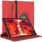 Reduzierte Rote Samsung Galaxy Tab A Hüllen Art: Flip Cases mit Knopf aus Leder klappbar 