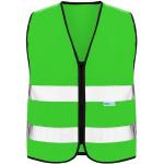 Reduzierte Grüne Unifarbene Atmungsaktive Kinderwarnwesten mit Reißverschluss aus Polyester Größe 170 für den für den Herbst 
