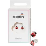 Silberne Marienkäfer Ohrringe mit Insekten-Motiv für Kinder 