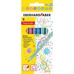 EBERHARD FABER Fasermaler Glitter Pastell, 8 Stück, sortiert - 4087205510097
