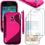 Pinke Elegante Samsung Galaxy Ace 2 Cases mit Bildern mit Knopf aus Silikon 