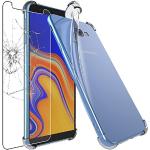 Samsung Galaxy J4+ Cases 2018 durchsichtig aus Silikon mit Schutzfolie 
