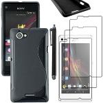 Elegante Sony Xperia L Cases mit Bildern mit Knopf aus Silikon 