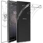 Sony Xperia L2 Cases 2018 durchsichtig aus Silikon mit Schutzfolie 