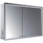 Silberne Emco Bad Hängeschränke aus Glas mit Schublade Breite 100-150cm, Höhe 100-150cm, Tiefe 100-150cm 