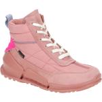 Pinke Ecco Biom Gore Tex Nachhaltige Low Sneaker in Normalweite aus Leder wasserdicht für Kinder Größe 32 