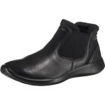 Schwarze Unifarbene Ecco Runde Nachhaltige Ankle Boots & Klassische Stiefeletten ohne Verschluss aus Leder mit herausnehmbarem Fußbett für Damen Größe 39 mit Absatzhöhe bis 3cm 