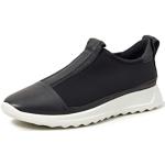 Reduzierte Schwarze Ecco Nachhaltige Slip-on Sneaker ohne Verschluss aus Leder leicht für Damen Größe 35 