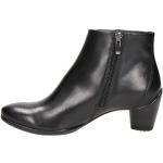 Reduzierte Schwarze Ecco Sculptured 45 Runde Nachhaltige Ankle Boots & Klassische Stiefeletten aus Leder leicht für Damen Größe 37 