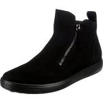 Schwarze Ecco Soft 7 Nachhaltige Ankle Boots & Klassische Stiefeletten mit Reißverschluss aus Nubukleder atmungsaktiv für Damen Größe 43 
