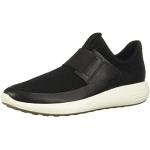 Schwarze Ecco Soft 7 Nachhaltige Slip-on Sneaker in Breitweite aus Nappaleder leicht für Damen Größe 42 für den für den Winter 