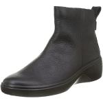 Reduzierte Schwarze Ecco Soft 7 Nachhaltige Keilabsatz Ankle Boots & Klassische Stiefeletten mit Reißverschluss aus Nubukleder leicht für Damen Größe 41 
