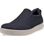 Reduzierte Mitternachtsblaue Ecco Byway Tred Runde Nachhaltige Slip-on Sneaker ohne Verschluss in Normalweite aus Nubukleder leicht für Herren 