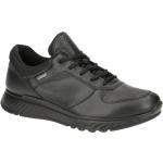 Schwarze Ecco Exostride Gore Tex Runde Low Sneaker mit Schnürsenkel in Normalweite aus Glattleder mit herausnehmbarem Fußbett für Herren 
