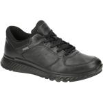 Schwarze Ecco Exostride Gore Tex Runde Nachhaltige Low Sneaker in Normalweite aus Glattleder mit herausnehmbarem Fußbett für Damen 