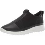 Schwarze Ecco Flexure Nachhaltige Slip-on Sneaker ohne Verschluss in Normalweite aus Leder wasserdicht für Damen Größe 35 