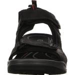 Schwarze Unifarbene Casual Ecco Offroad Nachhaltige Outdoor-Sandalen mit Klettverschluss in Normalweite aus Veloursleder für Herren mit Absatzhöhe bis 3cm für den für den Sommer 