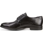 Schwarze Business Derby Schuhe aus Glattleder für Herren Größe 42 für den für den Sommer 