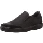 Schwarze Ecco Soft Nachhaltige Slip-on Sneaker ohne Verschluss aus Leder für Herren 