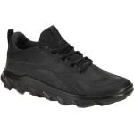 Schwarze Ecco MX Runde Nachhaltige Low Sneaker mit Schnürsenkel in Normalweite aus Veloursleder mit herausnehmbarem Fußbett für Herren Größe 47 