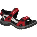 Rote Ecco Offroad Nachhaltige Outdoor-Sandalen mit Ländermotiv mit Klettverschluss in Normalweite aus Nubukleder mit herausnehmbarem Fußbett für Damen für den für den Sommer 