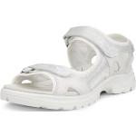 Reduzierte Weiße Ecco Offroad Nachhaltige Outdoor-Sandalen mit Klettverschluss in Normalweite aus Leder leicht für Damen für den für den Sommer 