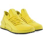 Gelbe Ecco Biom 2.0 Nachhaltige Low Sneaker aus Leder atmungsaktiv für Herren Größe 46 