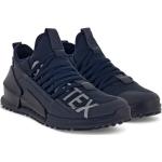 Reduzierte Dunkelblaue Streetwear Ecco Biom 2.0 Gore Tex Nachhaltige Low Sneaker mit Schnürsenkel aus Leder Wasserfest für Herren Größe 47 