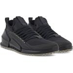 Schwarze Ecco Biom 2.0 Nachhaltige Low Sneaker aus Leder atmungsaktiv für Herren Größe 45 