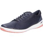 Reduzierte Blaue Ecco Nachhaltige Low Sneaker mit Schnürsenkel in Normalweite aus Leder Leicht für Damen Größe 37 