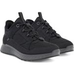 Schwarze Gepunktete Ecco Exostride Gore Tex Nachhaltige Low Sneaker aus Textil atmungsaktiv für Damen Größe 42 
