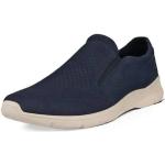 Marineblaue Ecco Irving Nachhaltige Slip-on Sneaker ohne Verschluss aus Leder leicht für Herren Größe 46 