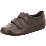 Schwarze Elegante Ecco Nachhaltige Low Sneaker mit Schnürsenkel in Breitweite aus Glattleder Leicht für Damen Größe 39 