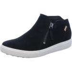 Reduzierte Schwarze Elegante Ecco Soft 7 Nachhaltige High Top Sneaker & Sneaker Boots mit Schnürsenkel in Normalweite aus Leder Rutschfest für Damen Größe 37 