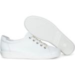 Weiße Ecco Soft Nachhaltige Damensneaker & Damenturnschuhe mit Schnürsenkel aus Leder leicht Größe 43 