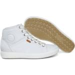 Reduzierte Weiße Ecco Soft 7 Nachhaltige High Top Sneaker & Sneaker Boots aus Leder leicht für Damen Größe 43 