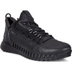 Schwarze Ecco Zipflex Nachhaltige Low Sneaker mit Reißverschluss aus Leder für Damen Größe 39 