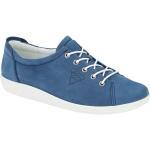 Ecco Soft 2 Schuhe blau weiß Damen Sneakers