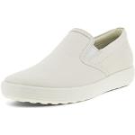 Weiße Slip-on Sneaker ohne Verschluss aus Glattleder für Damen Größe 38 