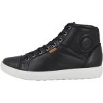 Reduzierte Schwarze Casual Ecco Soft 7 Runde Nachhaltige High Top Sneaker & Sneaker Boots mit Schnürsenkel aus Glattleder für Damen Größe 38 mit Absatzhöhe bis 3cm 