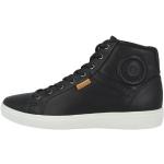 Reduzierte Schwarze Casual Ecco Soft 7 Runde Nachhaltige High Top Sneaker & Sneaker Boots mit Schnürsenkel aus Leder für Herren Größe 41 mit Absatzhöhe bis 3cm 
